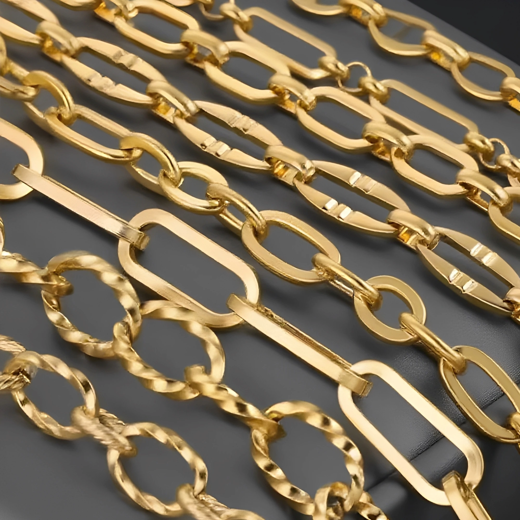 1 Meter Stainless Steel Large Heavy Chunky Hip Hop Punk Link Gold Color Chains DIY Jewelry Materials Handmade Necklace Bracelet image 3