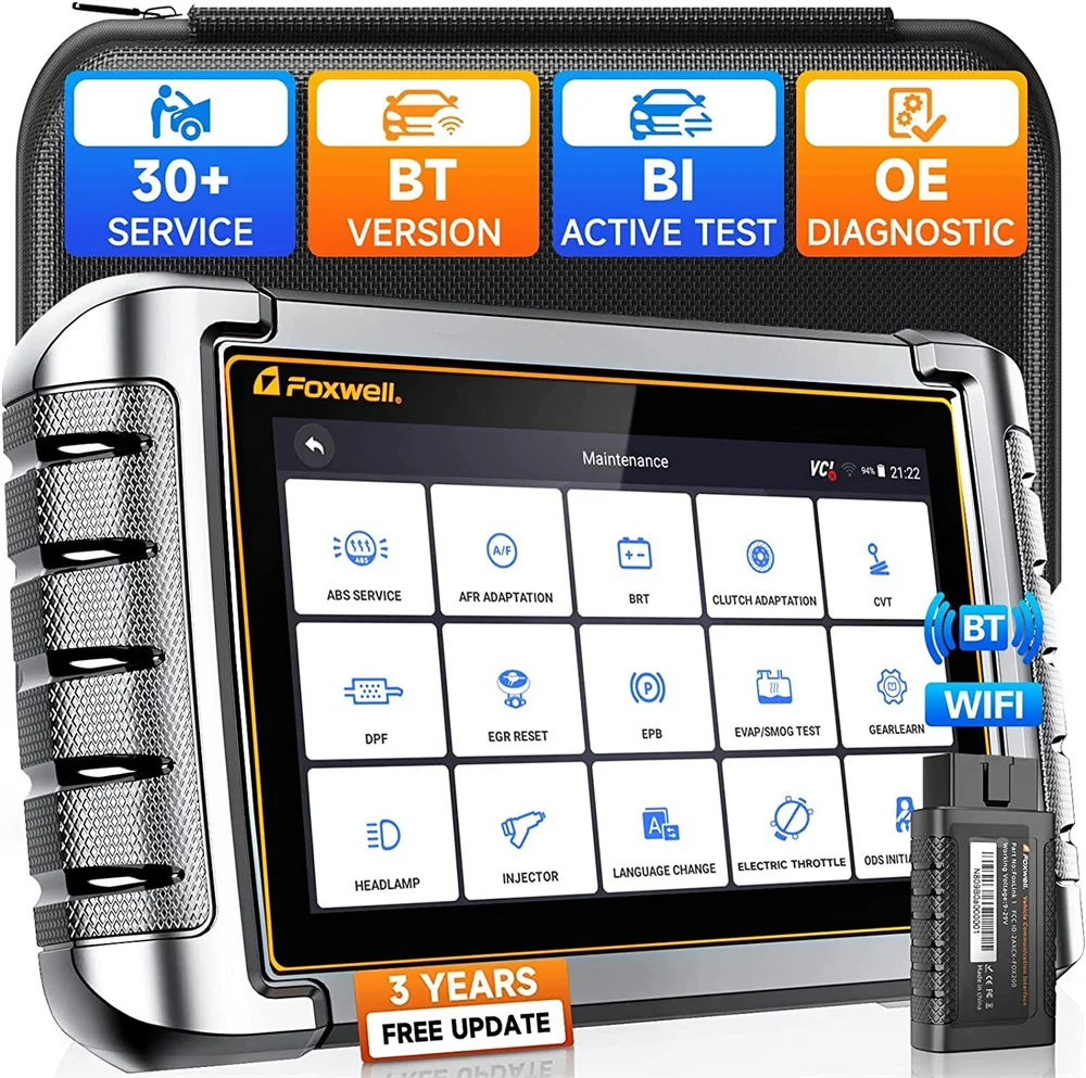 

FOXWELL NT809BT OBD2 Bluetooth автомобильный диагностический инструмент все системы сканирования двунаправленный тест Поддержка CANFD OBD2 сканер Automotivo