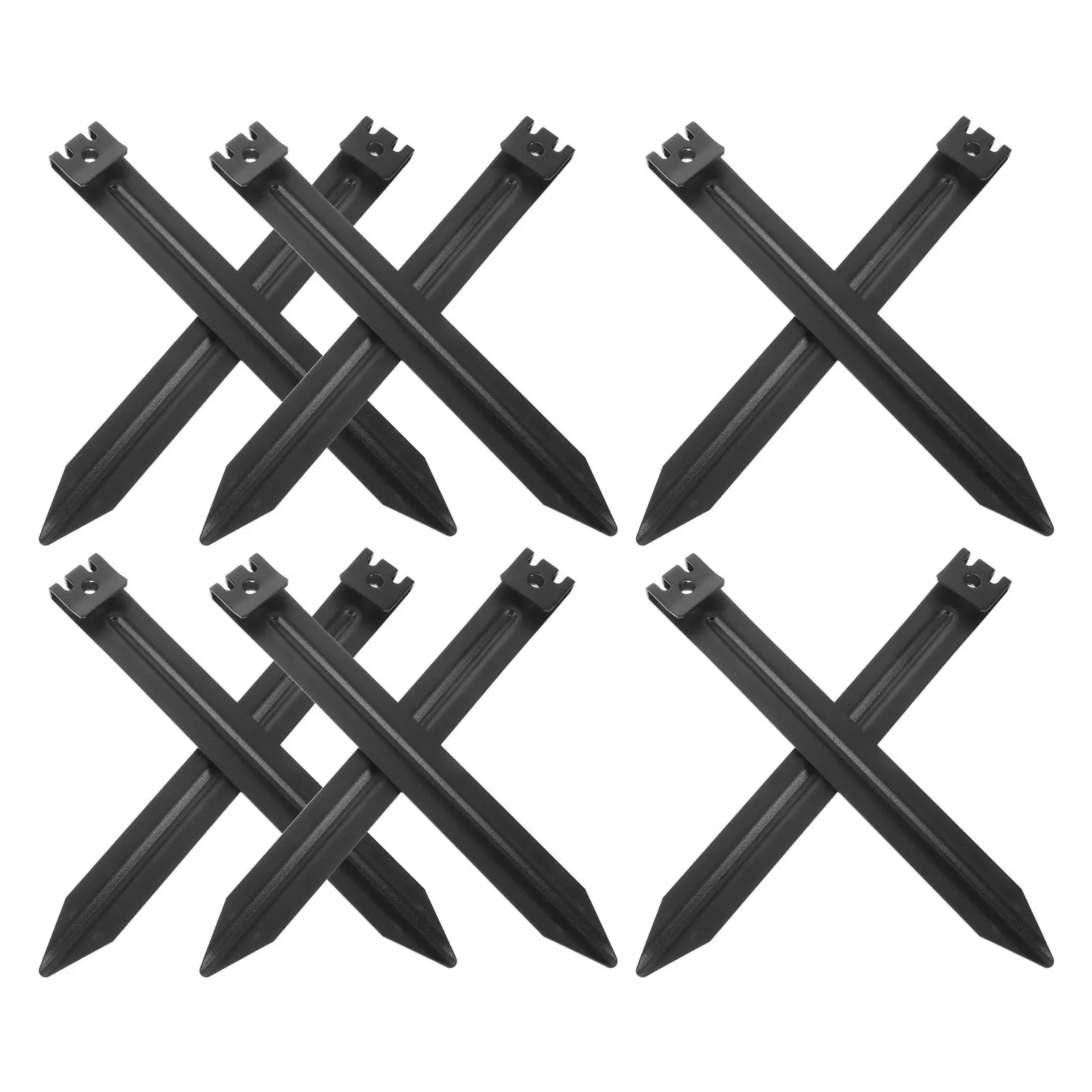 12Pcs Landscape Edge Stakes Galvanized Iron Garden Border Metal Spikes Lawn Yard Flower Bed Landscaping Anchors Outdoor