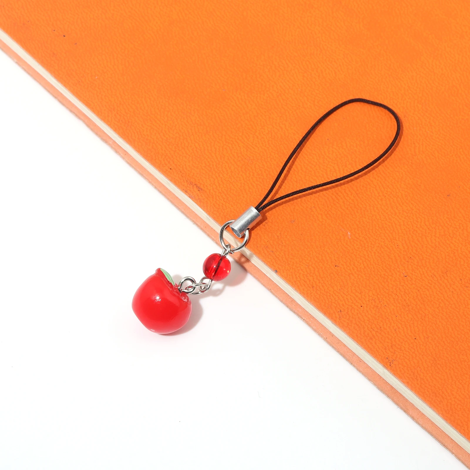 الحب والفضاء العميق الأحمر التفاح حقيبة قلادة لطيف الفاكهة سلسلة هواتف المحمول الرجال النساء صديق اكسسوارات الحفلات هدية زوجين المفاتيح #3