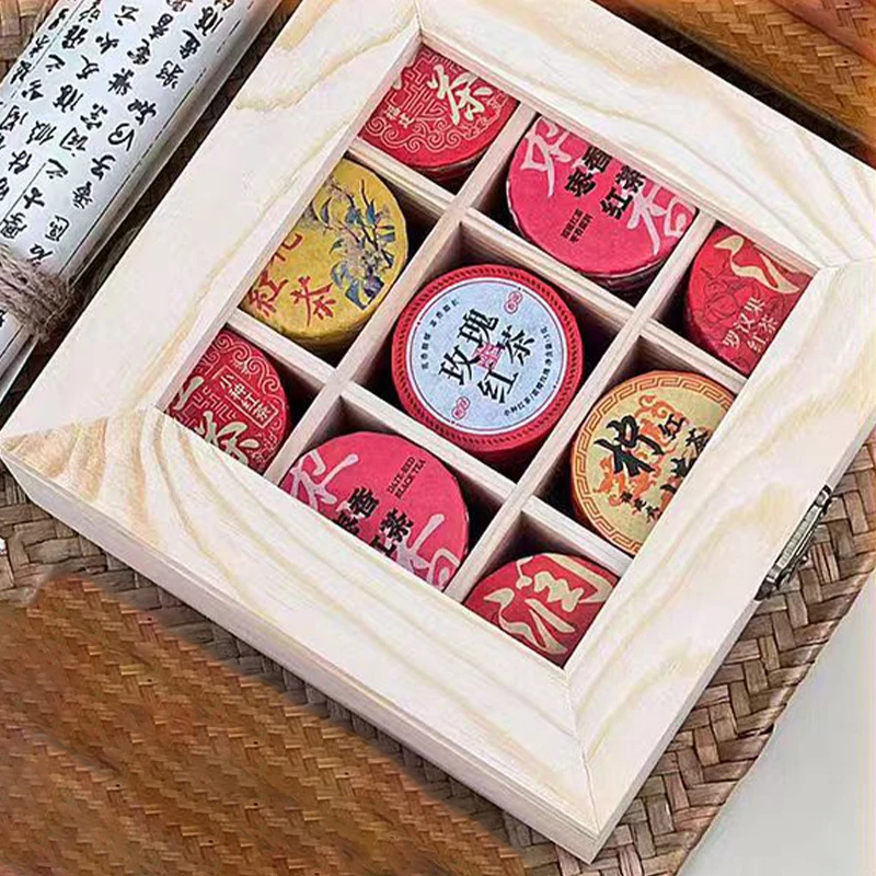 Celebratory Festival Gifts 30 Various Puer Small Tea Ornament Box Colorful Pu'er Blacktea Packing Box Home Lovely NO Box Free