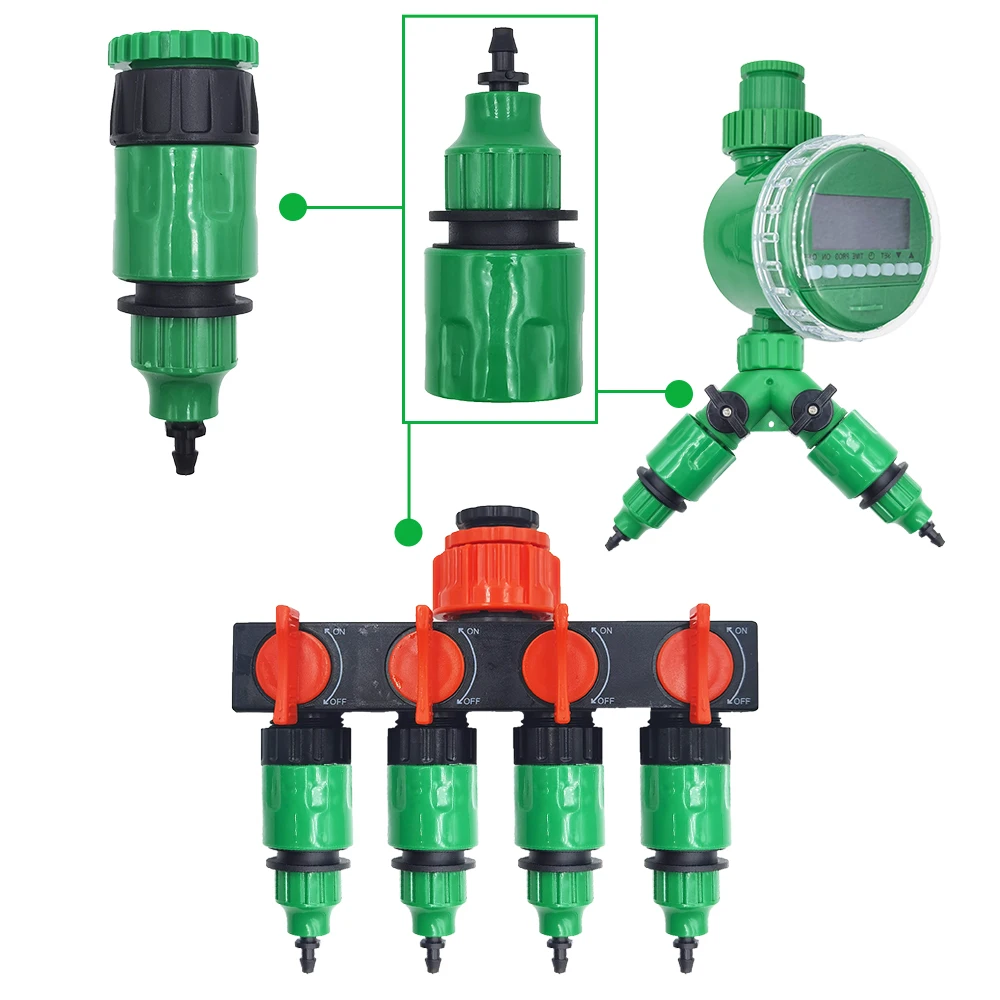 2 szt. Adapter szybkiego złączki z 1/4 (ID 4 mm) lub 3/8 cala (8 mm) złącze kolczaste do nawadniania ogrodu podlewanie szklarni