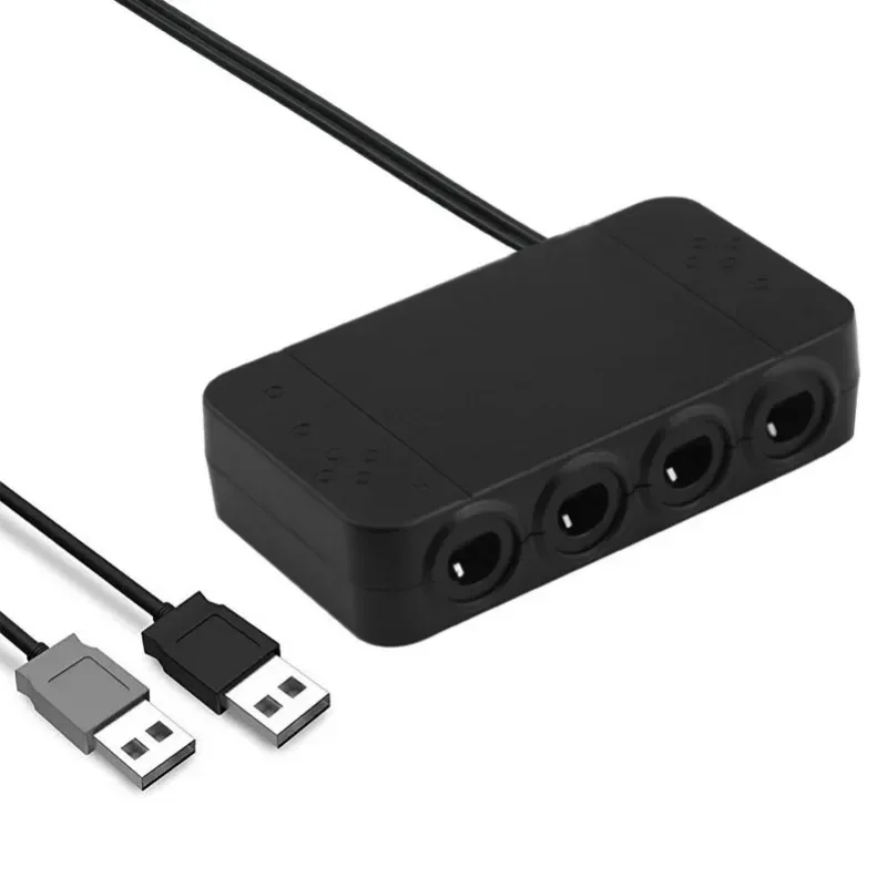 محول 3 في 1 لوحدة تحكم GameCubes 4 مهايئ منفذ لـ NGC إلى Wii U محول USB مع وظيفة الكمبيوتر دعم توربو