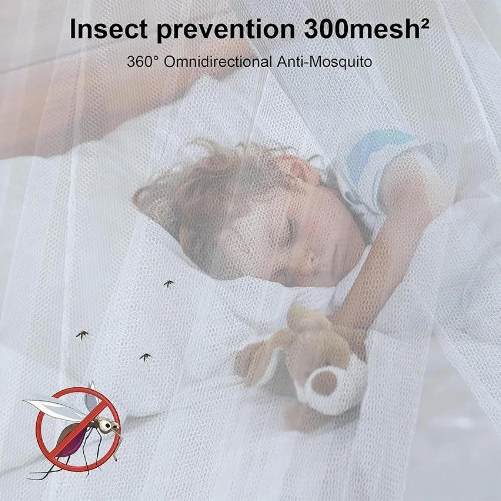 Outdoor Sexy Mosquito Nets Square Durable White Canopy Net Double Size Ultra-Large Mosquito Net Tent Palace Four Door King/Queen