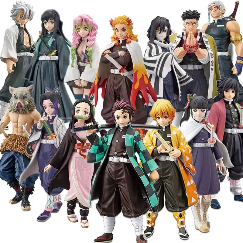 Demon Slayer doll Kamado Tanjirou Nezuko Action Figures Model Toys Zenitsu Figurine Inosuke Kimetsu No Yaiba Figura kids gift