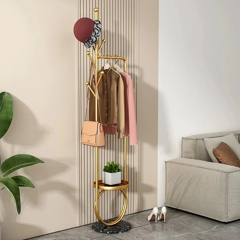 

Floor Clothes Hanger Clothing Rack Coat Gold Dry Floor Standing Shoe Rack Garment Standing Perchero De Pie Library Furniture