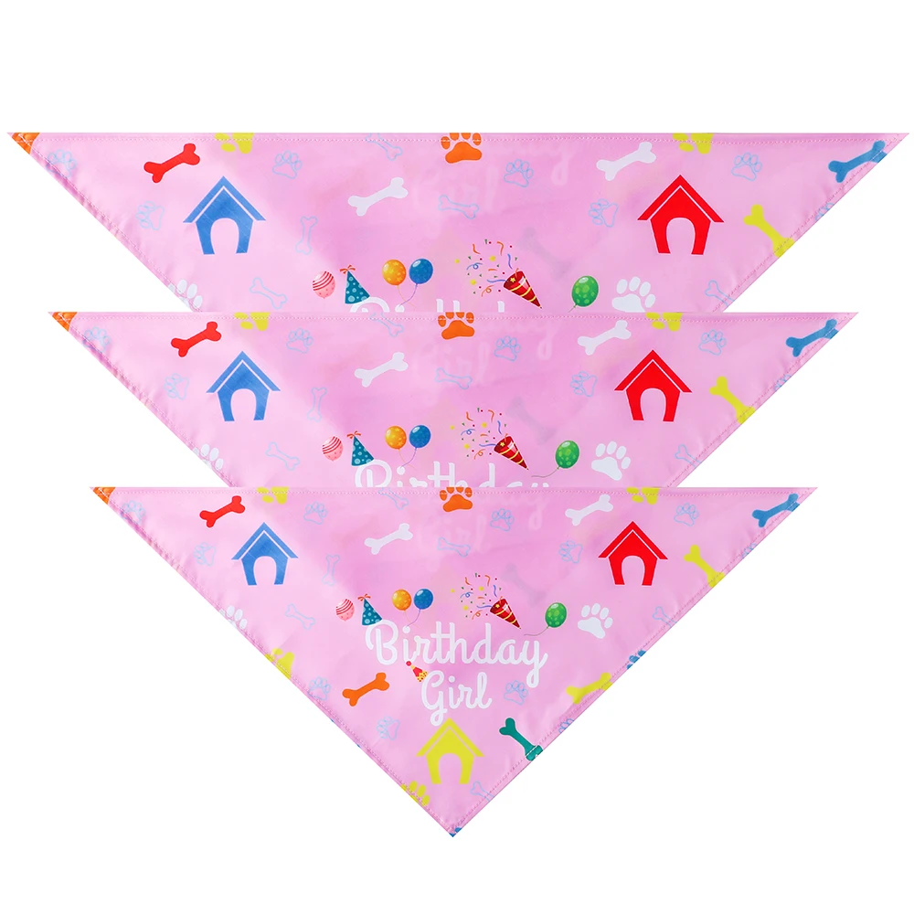 Dog Birthday Bandana Boy and Girl Gift Dog\'s Hat Foldable Pet Scarf Adjustable for Small Medium Large Dogs Pets Bandanas Bibs