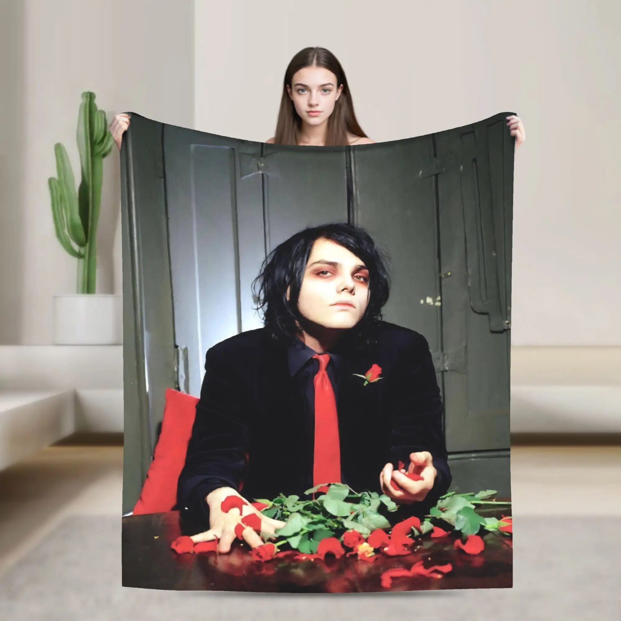 G-Gerard Way MCR Blanket Quality Warm Soft  Throw Blanket Winter Students Living Room Street Trend Bedspread