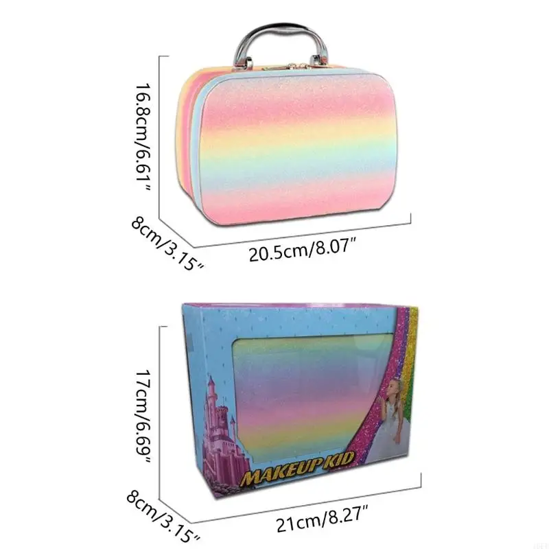 Bolsos maquillaje 16fe Belleza Princesas Cosméticas Toy Play Play Kid Girl Birthday Gift Juego maquillaje Beauty