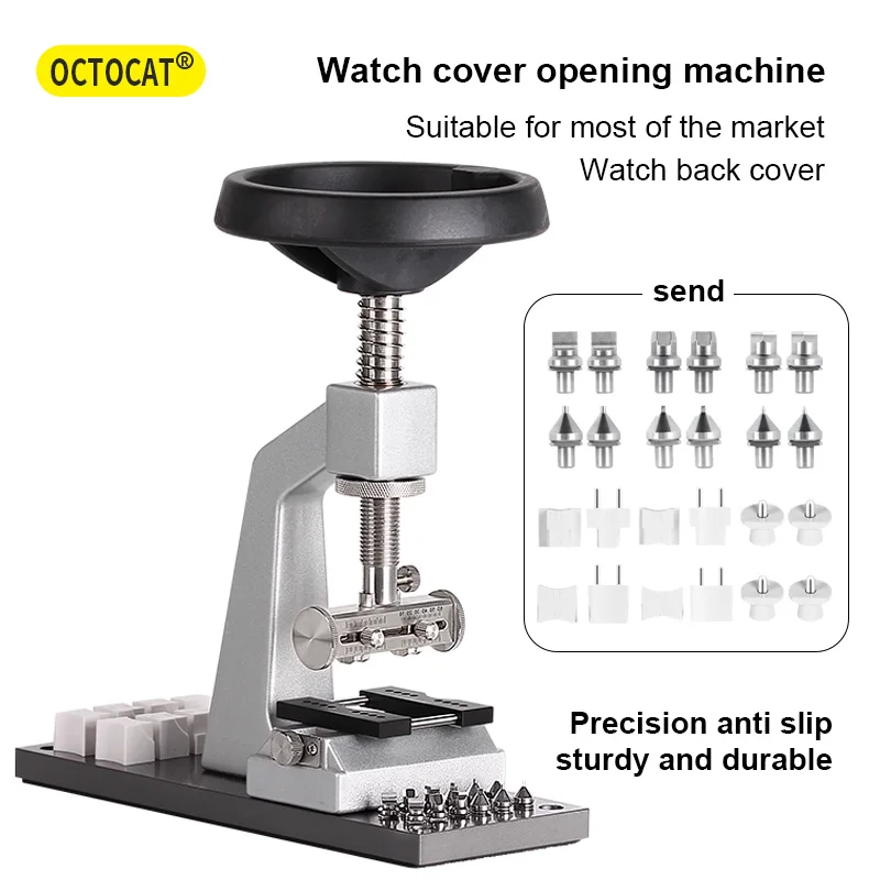 

Manual 5700 Bench Watch Case Opener Wristwatch Tool Back Opener with Dies Watchmaker Repair Tool for Opening The Watch Cover