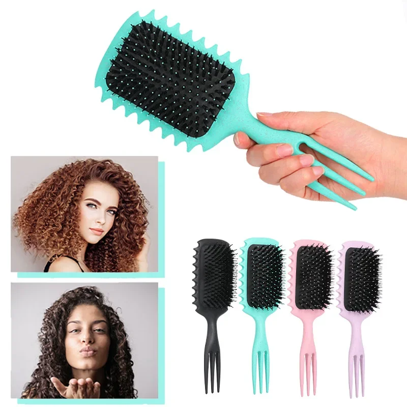 Curls Define Detangling Hair Brush Curly Hair Styling Brush Tangled Hair Comb Air Cushion Scalp Massage Comb Women Styling Tools