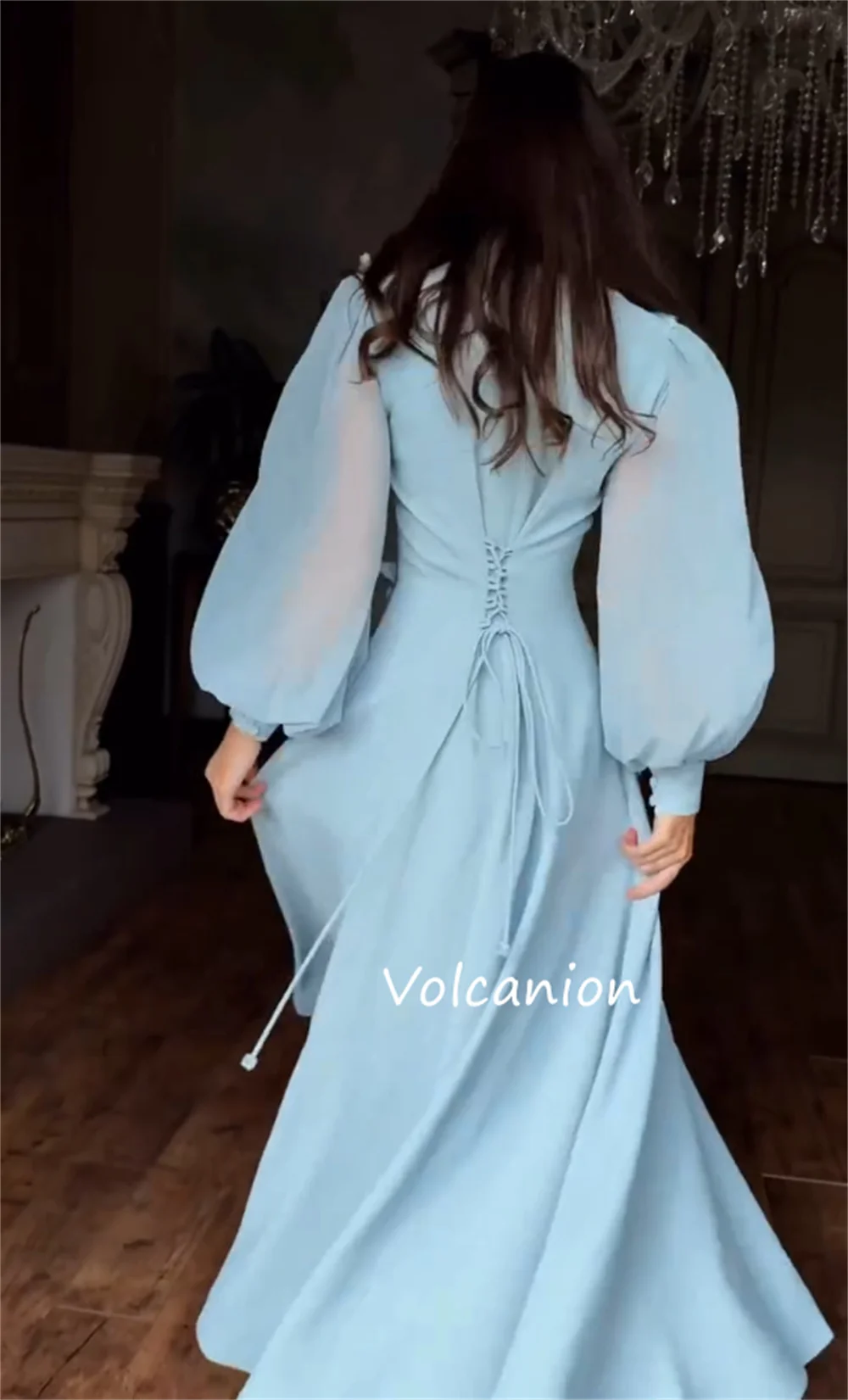 Vestidos Midi personalizados con apliques de cinta de Jersey, corte en A, cuello cuadrado, ocasión a medida, regreso a casa, elegante, sencillo, a juego