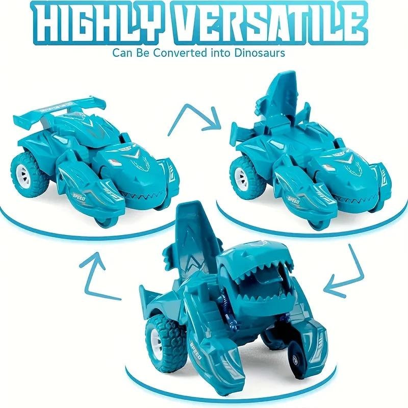 

2-in-1 Automatic Transforming Dinosaur Car Toy - Robot Mode with Moving Wheels, Interactive Toy for 3-5 Years Boys & Girls
