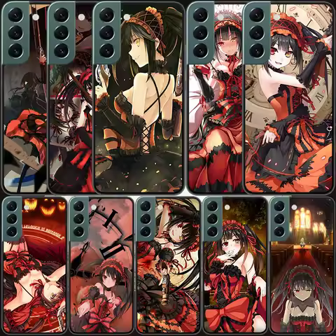 Date A Live Tokisaki Kurumi Phone Case For Samsung S25 Edge S24 FE Galaxy S22 Ultra S21 Plus S20 S23 S10 Plus Cover Silicone Sof