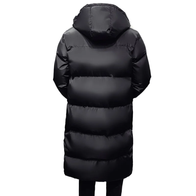 Herren-Winterjacke, groß, 5XL, mittellang, Daunen-Baumwollmantel, 2024, modische Markenkleidung, mit Kapuze, hochwertiger, winddichter, lässiger Parka