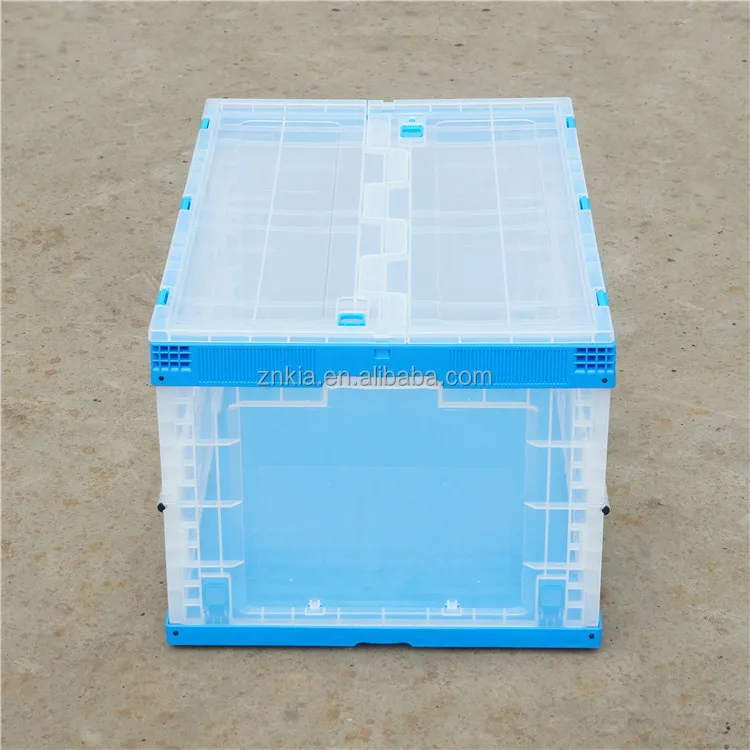 O armazém de 80 litros usa caixas plásticas transparentes estilo caixa sólida