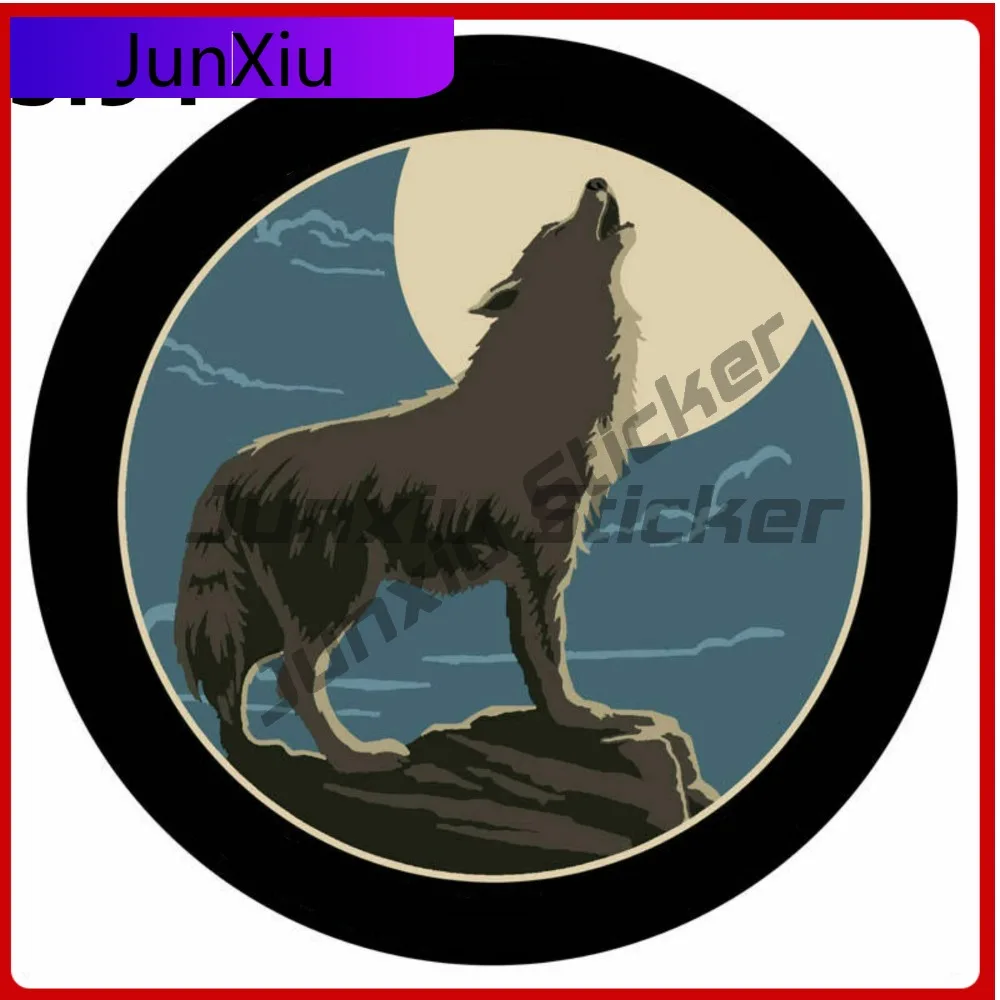 

Wolf Howling Moon Truck Graphics Vinyl Sticker Decal Vintage Waterproof Decoration Car Laptop Window Bumper