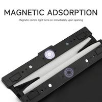 LED Car Garbage Bag Waterproof Magnetic Adsorption Box Storage Seat PU Trash Pocket Leak-proof Leather Can Hanging Back W5N3