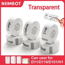 Niimbot-ミニサーマルプリンター用透明ラベル,粘着性,防水,防油,価格タグ付き,d11,d110用