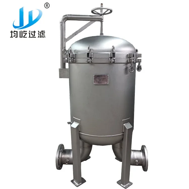 Water Bag Filter Machinery Engines 75 Liquid Filtration Multi Bag Filter Housing 304 Stainless Steel Gas Engine Water Pump