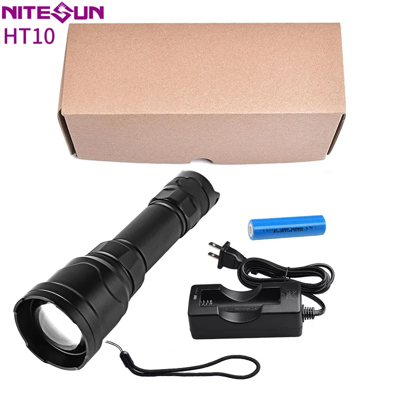 

NITESUN HT10 Zoom Long Range Hunting Light Tactical Flashlight Beam Distance 550M Multifunctional Night Hunting Torch Lanterns