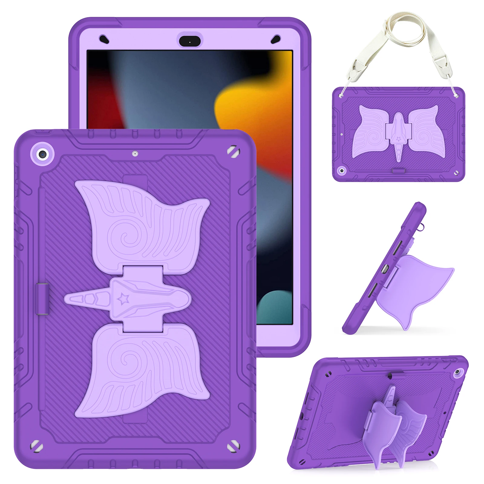 Tablet Protective Case, Unicorn Stand Model, Suitable for iPad 7/8/9 10.2Inch/Air 1 2 3 10.5Inch/Pro 10.5Inch with Stand, 10 Colors Available
