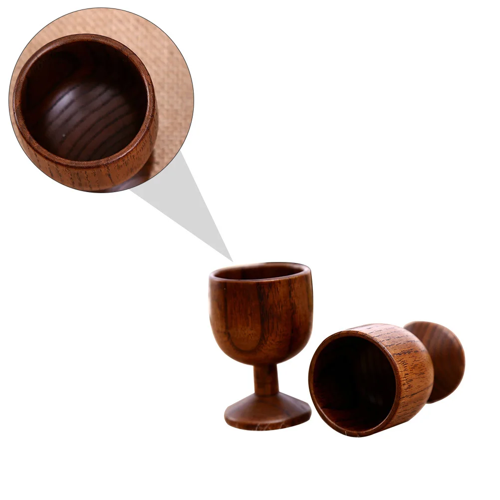 

1Pcs Solid Wood Wine Glass Unique Design Easy to Clean Perfect for Beer Juice Milk Soda Coffee Wine Goblet Cup Water Mug