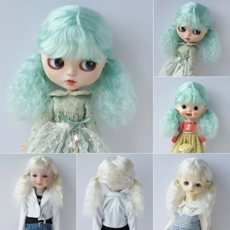 

JD806 Lovely Twins Smart Soft Baby wave Pony Mohair BJD Wig OB11 YOSD MSD SD DOD Qbaby Blythes & Tiny Country Girl Doll Hair