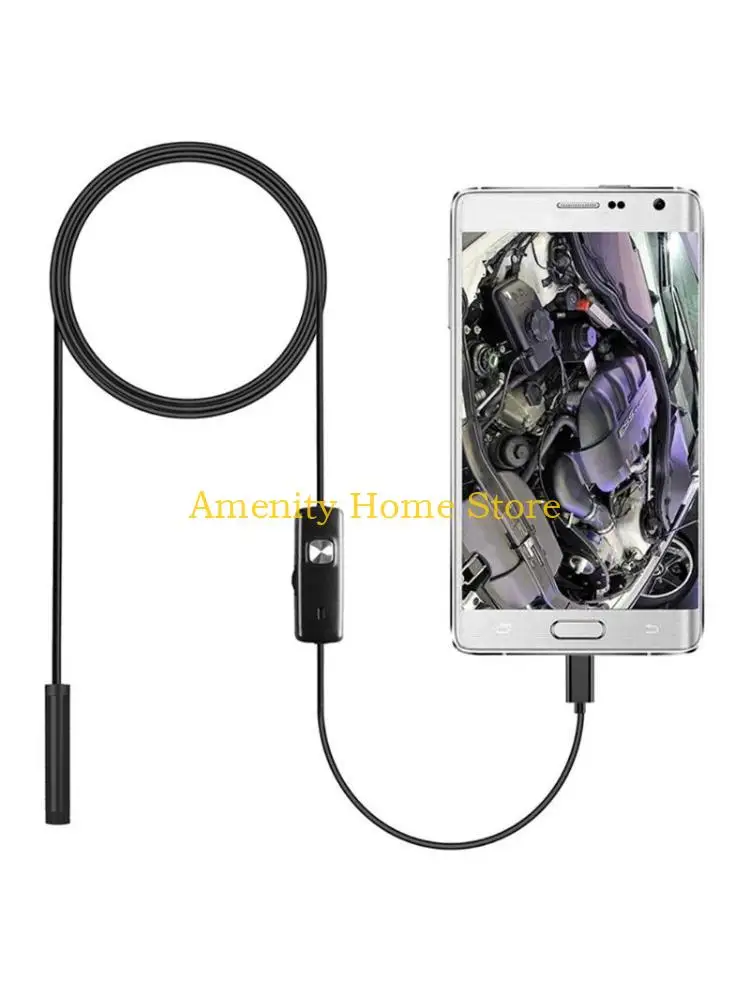 F26C USB Snake Inspection Camera USB Borescope Camera with 6 LED Lights for Android Phone for Windows PC
