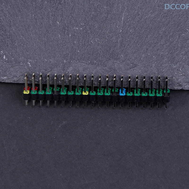 1Pc 2x20 Pin Male GPIO Header Colorful Mark Prevent Wrong Plug Dual Row Male 20 Pin Stacking Header Extend Straight Connector