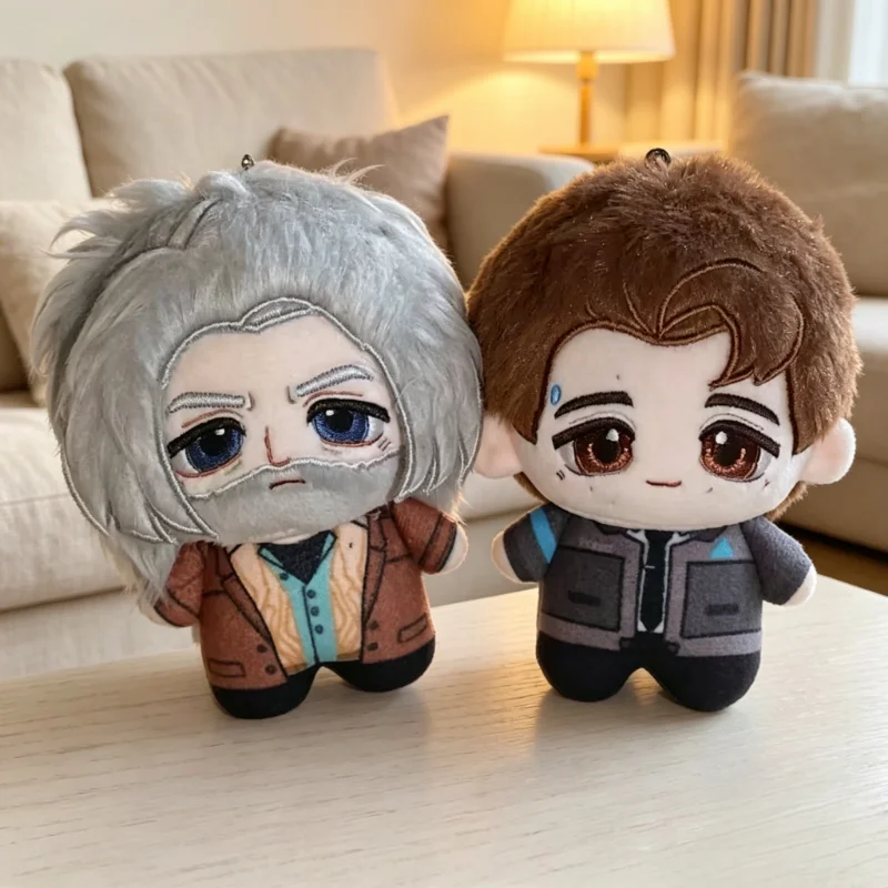 Detroit:Become Human Hank Anderson RK800 10cm Anime Figures Plush Cosplay Dress Up Cotton Doll Toys for Kid Birthday Festival