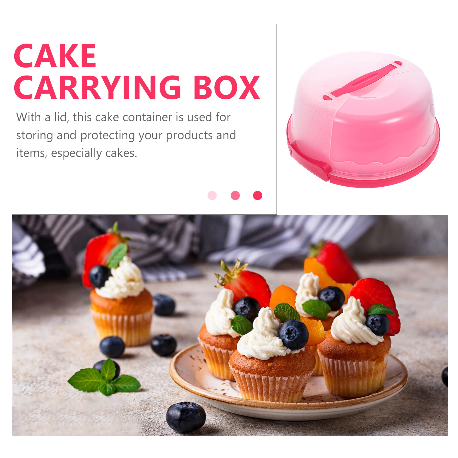 

Reusable 6-8 Cake Cake Carriers For Transport Preservation Box PP Material Wedding Carrier Travel Containers Storage