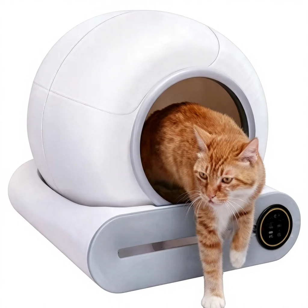 

Умный электрический лоток для кошек, очень большой, полностью закрытый, с автоматическим поддоном для уборки и высокотехнологичными функциями