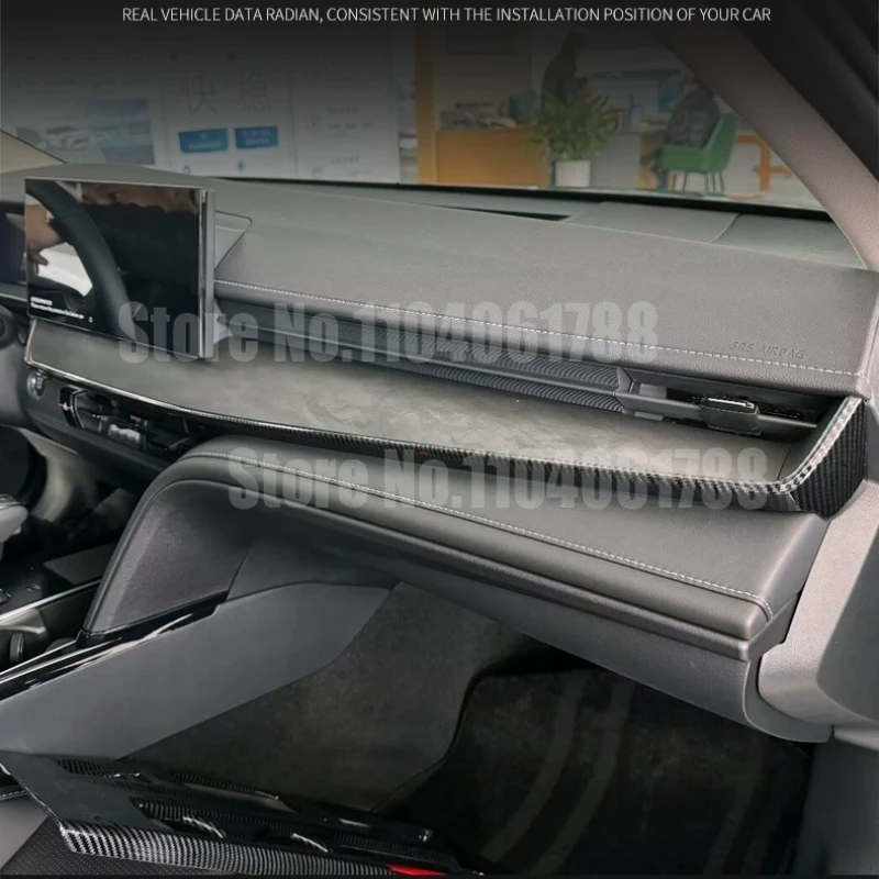 صالح لتويوتا كامري 2024 2025 9TH GEN ABS ألياف الكربون غطاء وحدة التحكم المركزية التروس التحول لوحة حصيرة مقبض الباب السلطانية ملصق #5