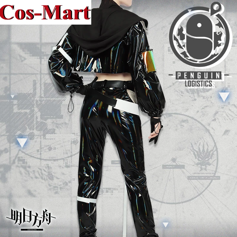 Cos-Mart Game Arknights Texas Cosplay Costume Music Synesthesia Patent Leather Combat Uniform Activity Party Role Play Clothing