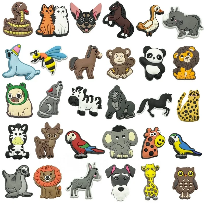 Shoe Charms Italian Funny Animal Dog Cat Panda Lion Crocodil