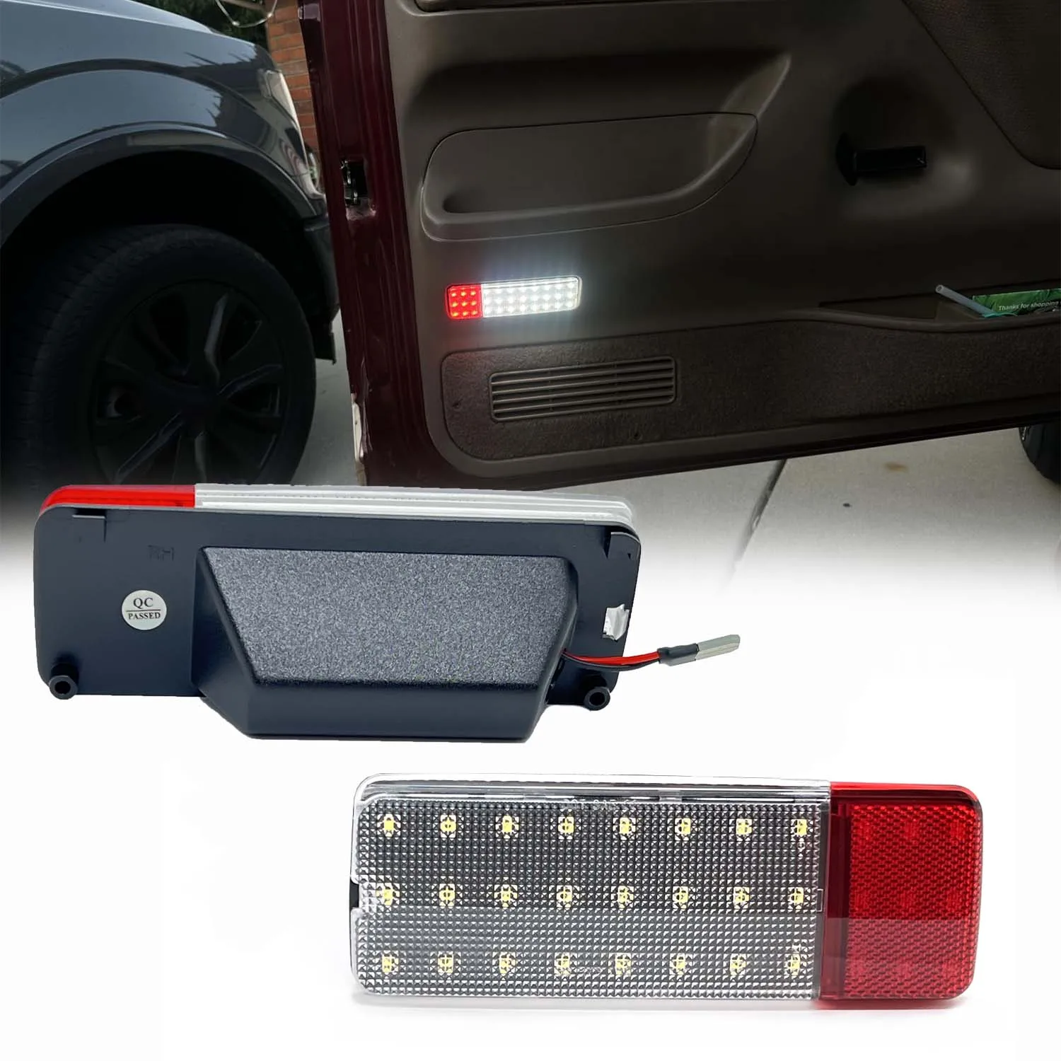 White Red Canbus LED Interior Door Panel Courtesy Lights Lamp For Ford F150 F250 F350 BRONCO 1992-1996 led Side Door Lamp