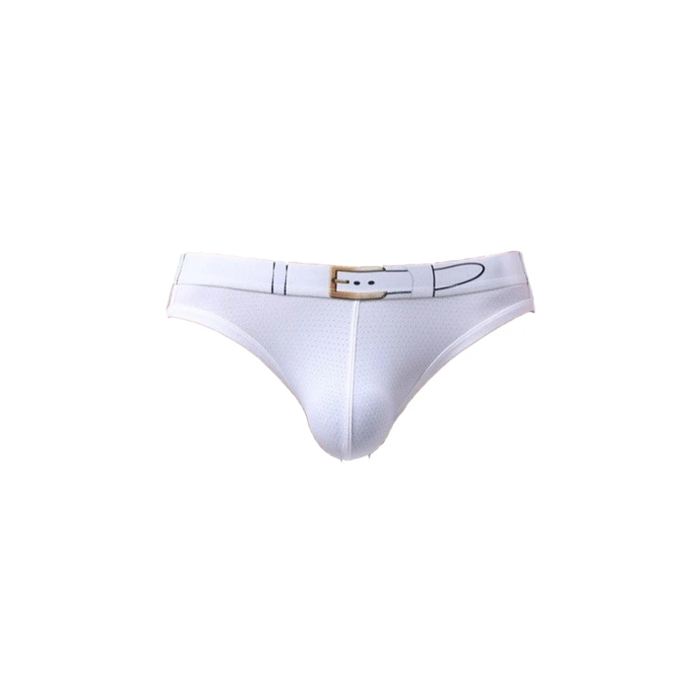 Men Underwear Briefs Breathable Quick Dry Fabric 80% Polyamide 20% Spandex Convex Pouch Low Waist Solid Color Styles