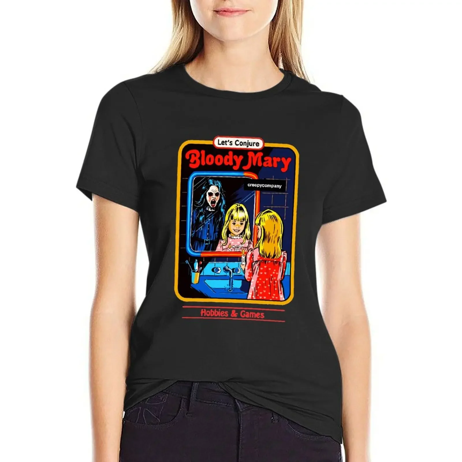 

Lets Conjure Bloody Mary H o r r o r Stories Lm112 T-Shirt blanks heavyweights tops Women's summer blouses 2025