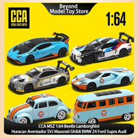 CCA MSZ 1:64 Gulf Painting Volkswagen Beetle Ford BMW Lamborghini Classic Alloy Model Car Collection Toy Birthday Gift