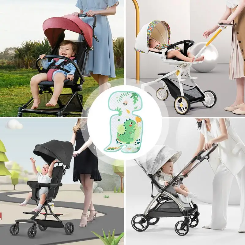 Cuscino di raffreddamento per passeggino per seggiolino auto Cuscino di raffreddamento estivo Mantiene il bambino Fodere di raffreddamento fresche per seggiolini auto per passeggino Seggiolone