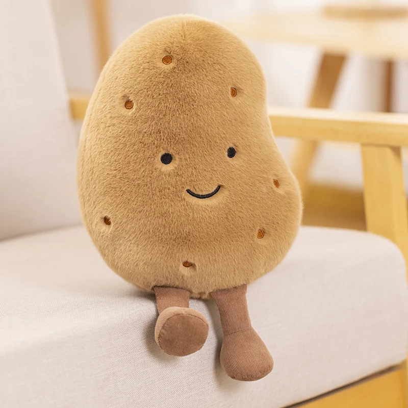 10cm Kawaii Potato Plush Toys Cute Sour Cucumber Dolls Plushie Stuffed Vegetable Toys Kids Baby Birthday Gifts Valentine Easter