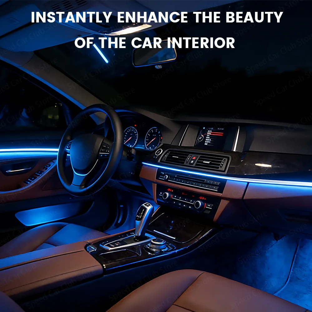 256 Color RGB Ambient Light for BMW 5 Series F10 F11 F18 2011-2017 Interior Lighting Kit with Remote Control
