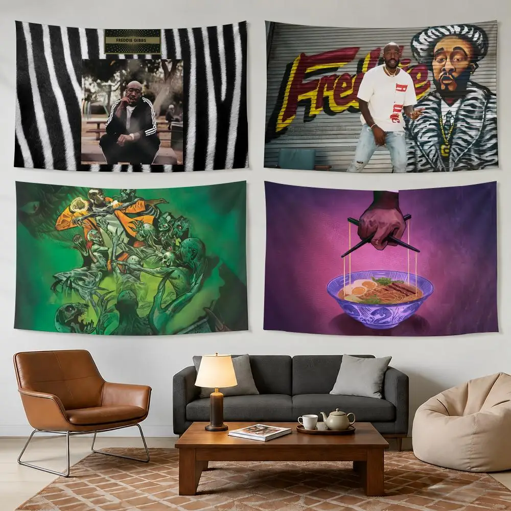 F-Freddie Gibbs Hip-hop rap album Tapestry Bedroom Living Room Bar Party House Home Dorm Interior Wall Decor Background Banner