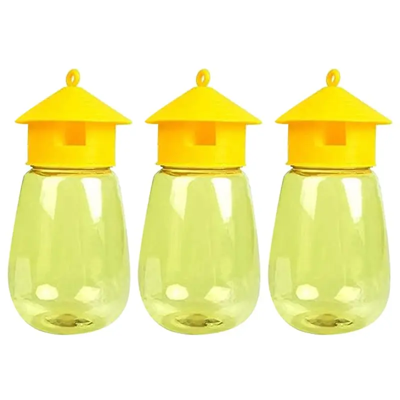 

Feb.Fruit Fly Trap Bottle Plastic Hanging Mosquitoes Wasps Traps Outdoor Garden Orchard Insect Control Catcher Container 3Pc