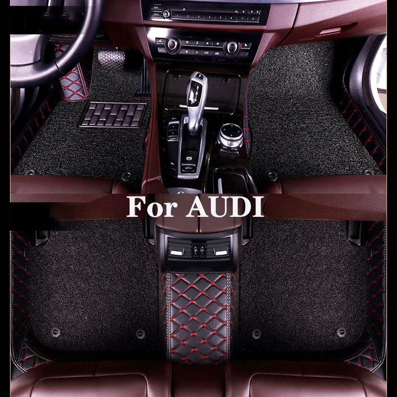 

High Quality Customized Double Layer Detachable Diamond Pattern Car Floor Mat For AUDI RS7(4G) TT(4seat/2seat) TTS Q8 Auto Parts