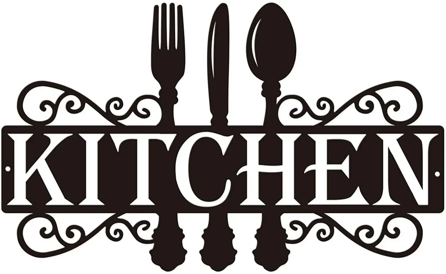 Cifbuy Küche Metall Zeichen, Esszimmer Wand dekoration Wort Kunst Bauernhaus Kochen Geschenk Eisen Handwerk Wanda uf kleber
