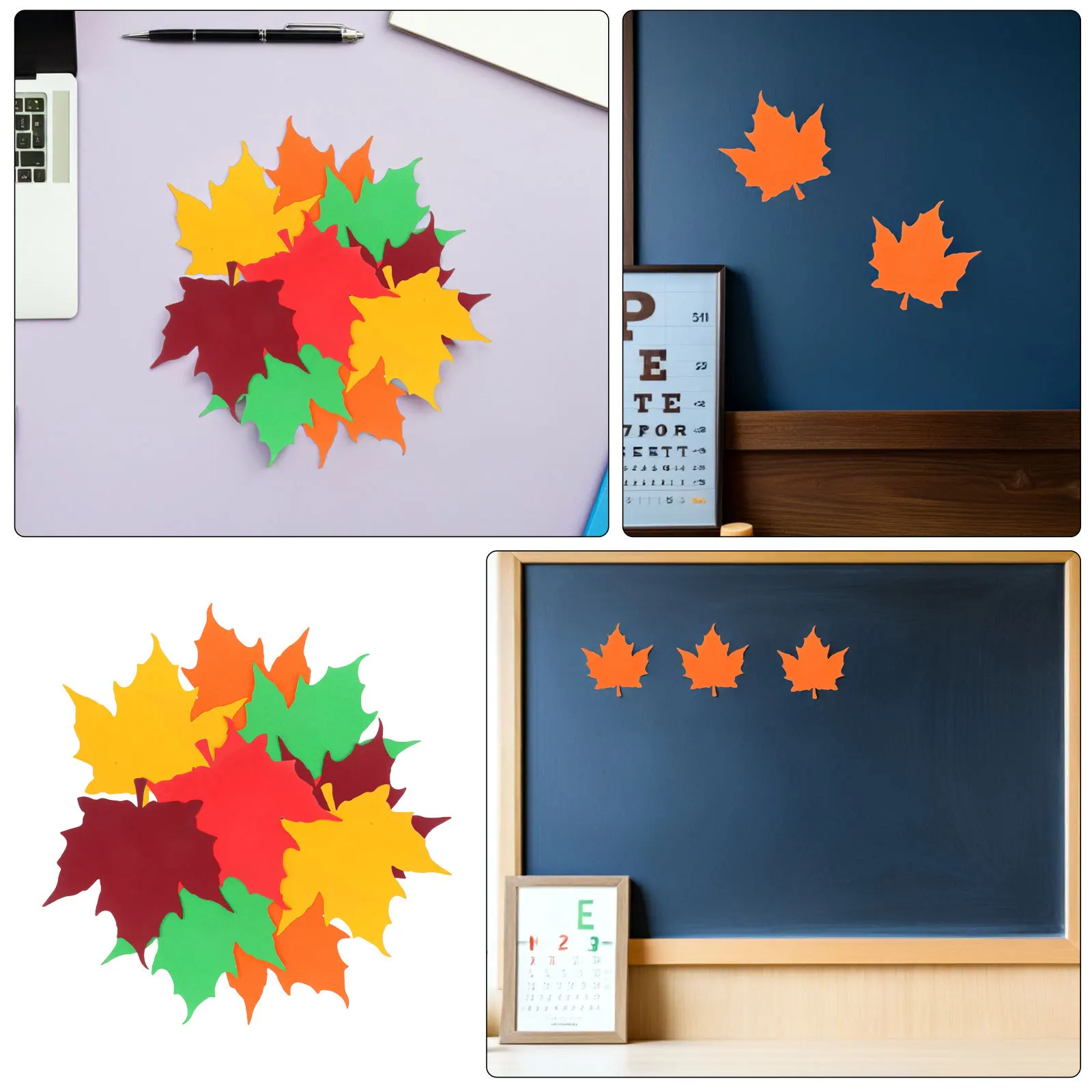 150 قطعة أوراق القيقب القواطع الخريف ورقة الشارات DIY بها بنفسك الخريف ديكور الفصول الدراسية لوحة الإعلانات مهرجان الحصاد الفصول الدراسية يترك القواطع
