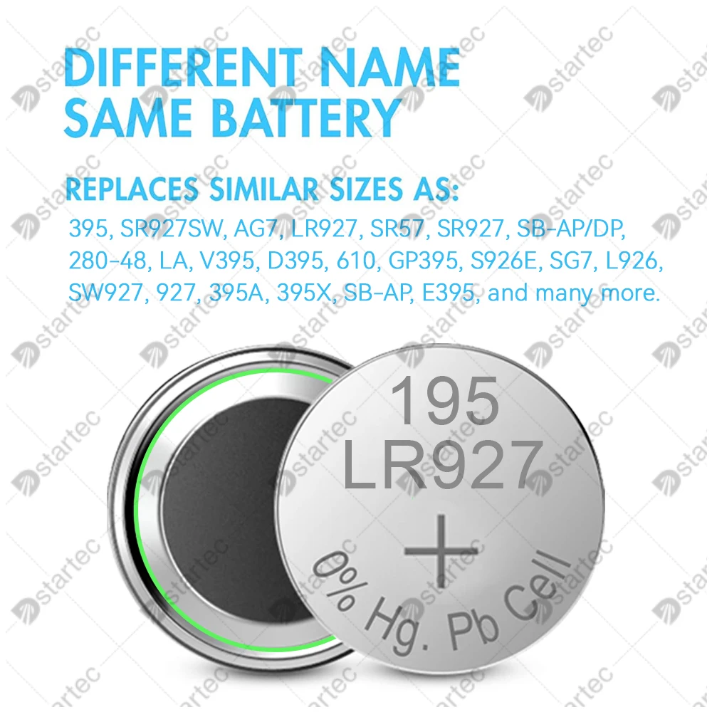 1.55V LR927 AG7 195 395 LR57 395A G7A SR927 399 Button Batteries For Watch Toys Remote SR927SW AG 7 Cell Coin Alkaline Battery