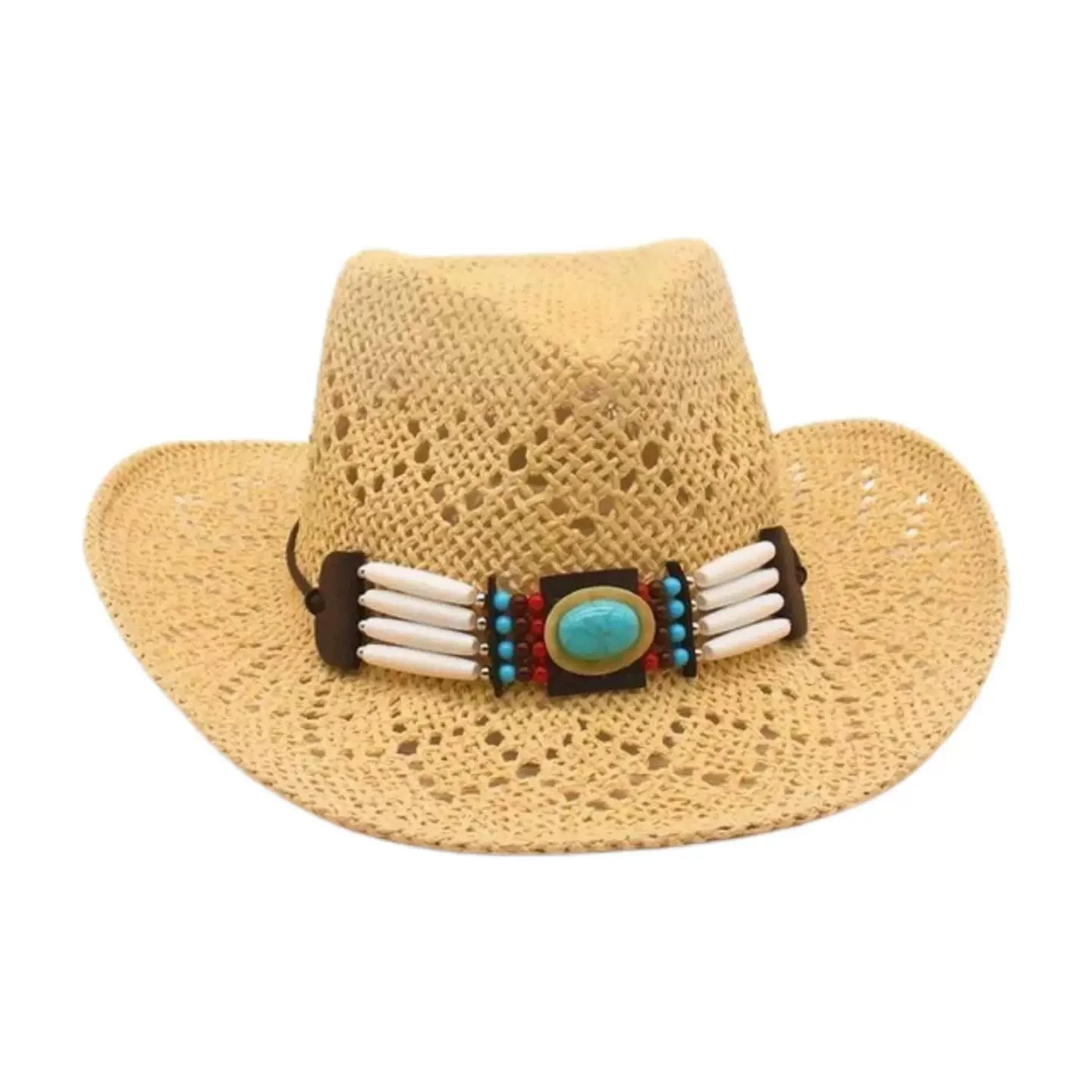 Summer Outdoor Sun Protection & Shade Breathable Straw Hat; Western Cowboy Hat; Vacation Beach Jazz Top Hat